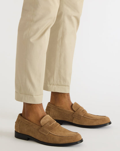 NATAN Taupe Suede Slip-On Dress Men's Loafer | Steve Madden