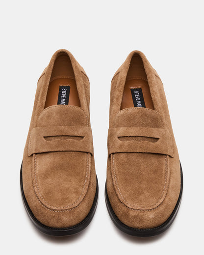 NATAN Taupe Suede Slip-On Dress Men's Loafer | Steve Madden