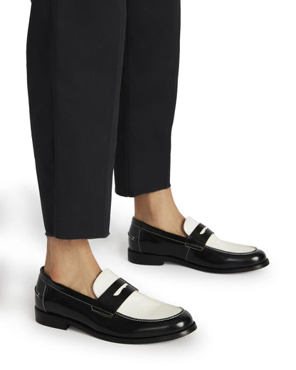 NATAN White Leather Slip-On Dress Men's Loafer | Steve Madden