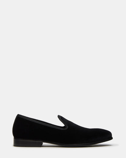 BANNOCH Black Velvet Men's Slip-On Loafer | Steve Madden