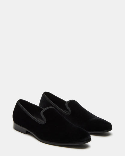 BANNOCH Black Velvet Men's Slip-On Loafer | Steve Madden