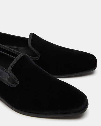BANNOCH Black Velvet Men's Slip-On Loafer | Steve Madden
