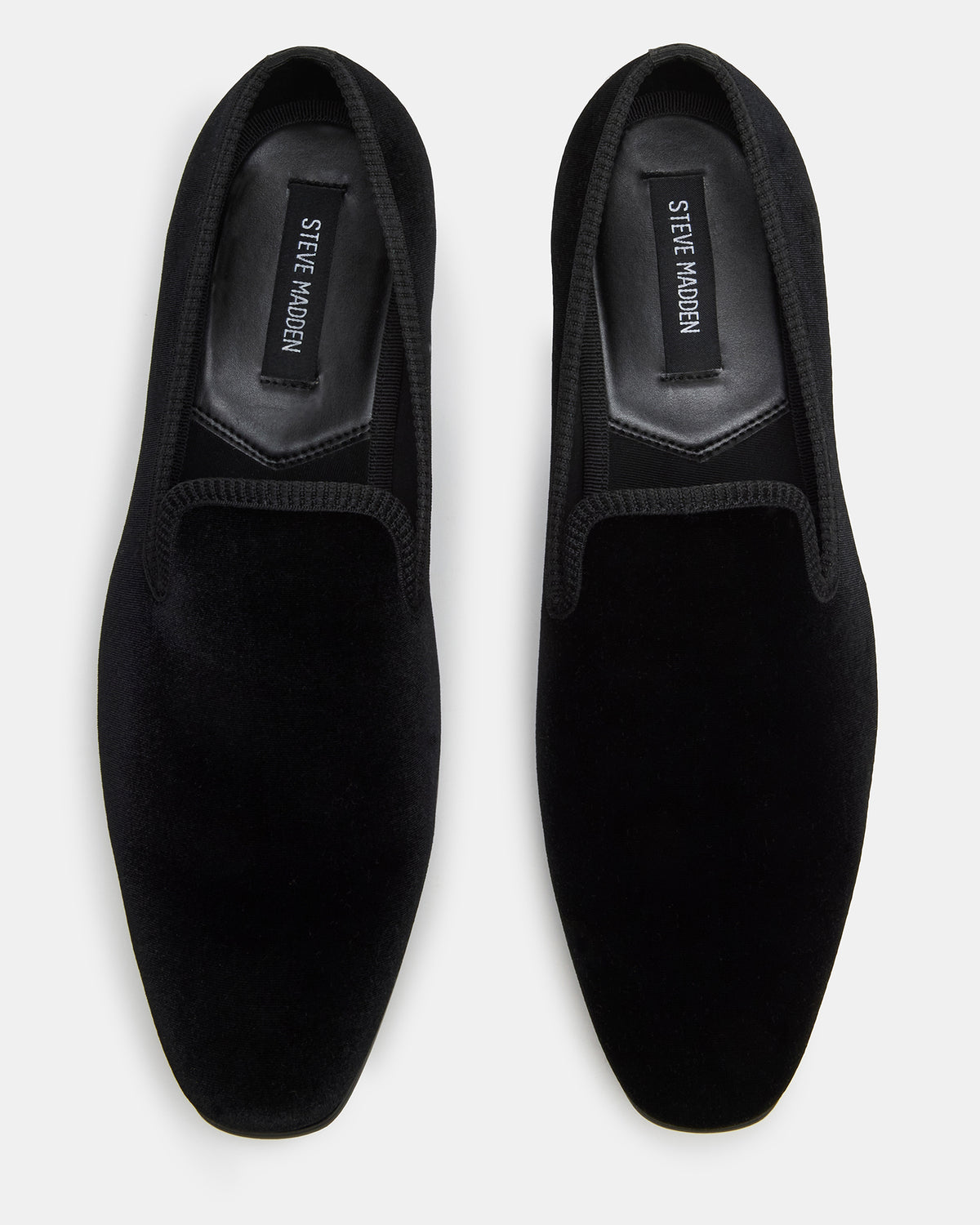 BANNOCH Black Velvet Men's Slip-On Loafer | Steve Madden