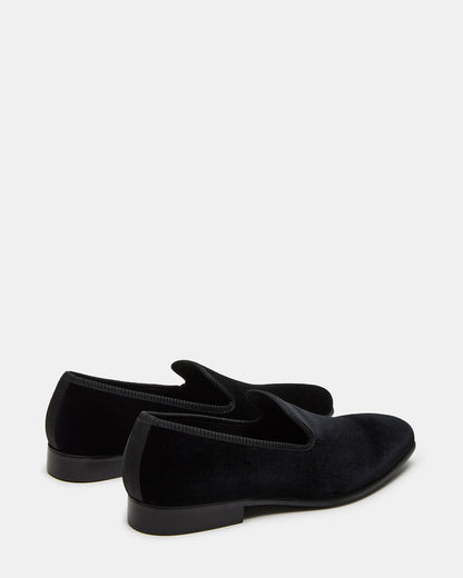 BANNOCH Black Velvet Men's Slip-On Loafer | Steve Madden