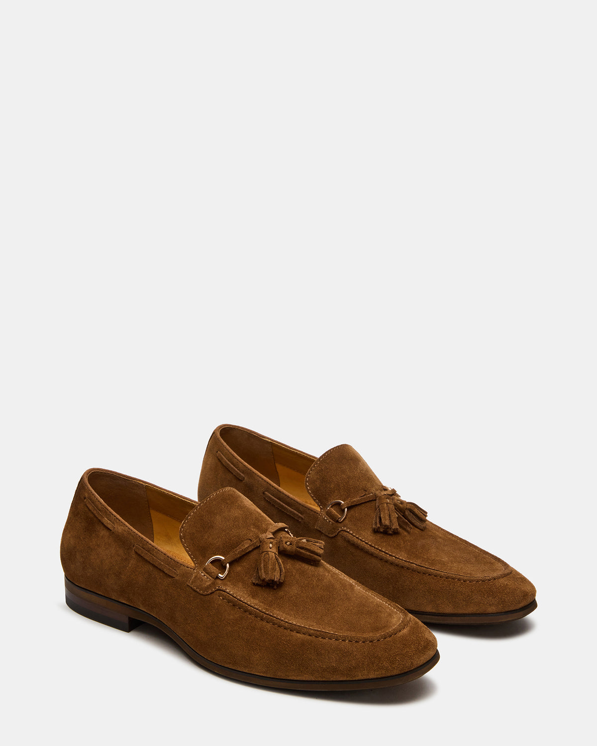 LOGAN Cognac Suede Tassel Slip-On Men's Loafer | Steve Madden