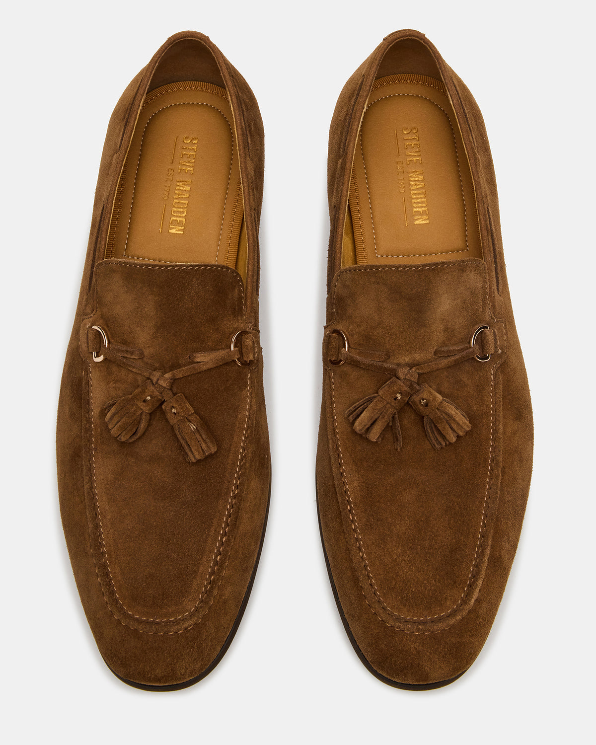 LOGAN Cognac Suede Tassel Slip-On Men's Loafer | Steve Madden