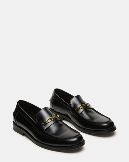 NEVINN Black Slip-On Dress Men's Loafer | Steve Madden