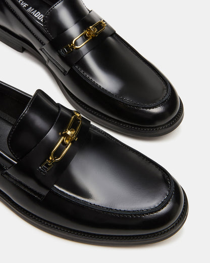 NEVINN Black Slip-On Dress Men's Loafer | Steve Madden