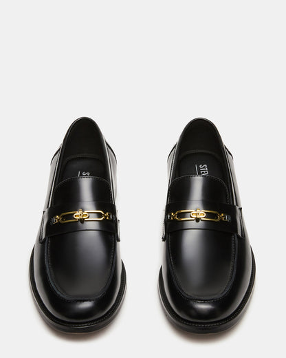 NEVINN Black Slip-On Dress Men's Loafer | Steve Madden