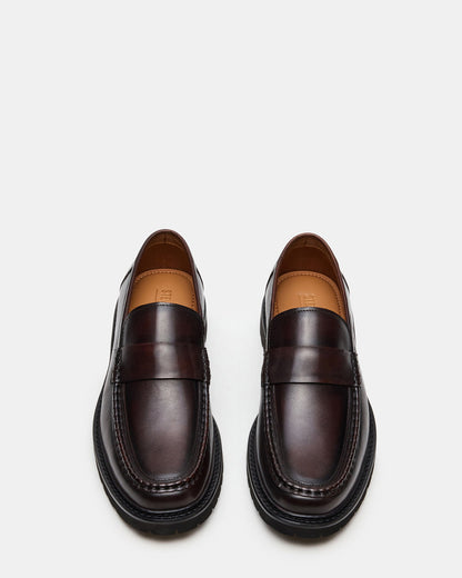 BRODIE Brown Slip-On Lug Men's Loafer | Steve Madden