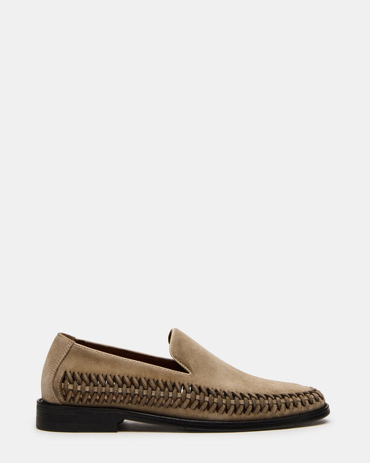 NAPOLI Sand Suede Slip-On Woven Men's Loafer | Steve Madden