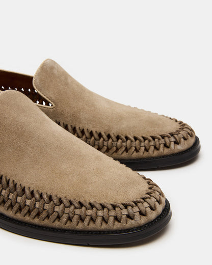 NAPOLI Sand Suede Slip-On Woven Men's Loafer | Steve Madden