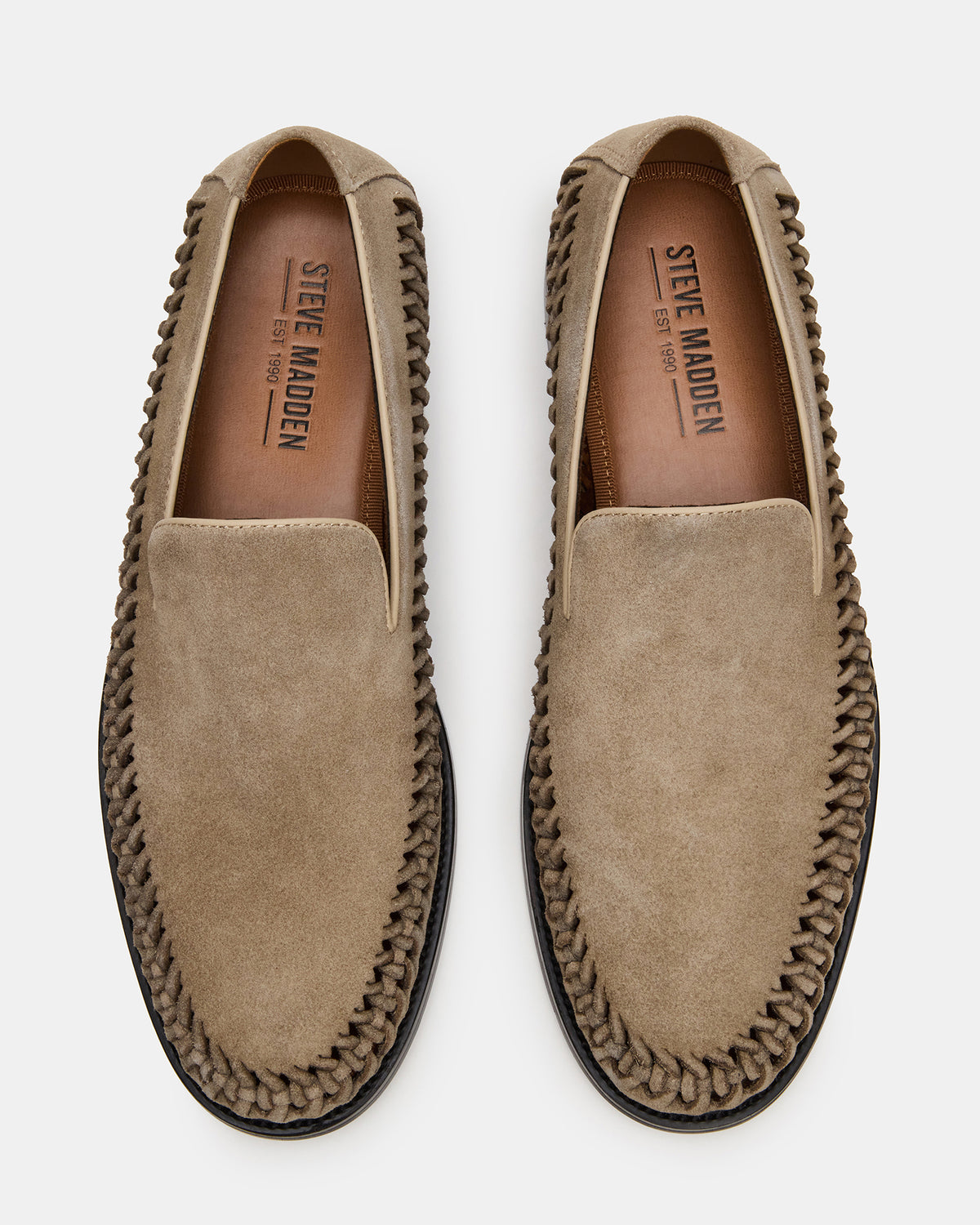 NAPOLI Sand Suede Slip-On Woven Men's Loafer | Steve Madden