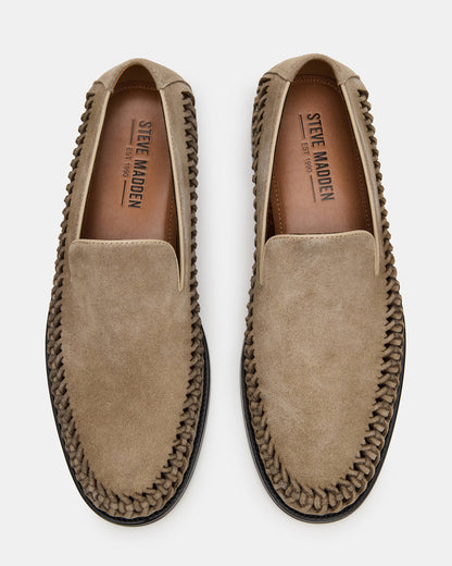 NAPOLI Sand Suede Slip-On Woven Men's Loafer | Steve Madden