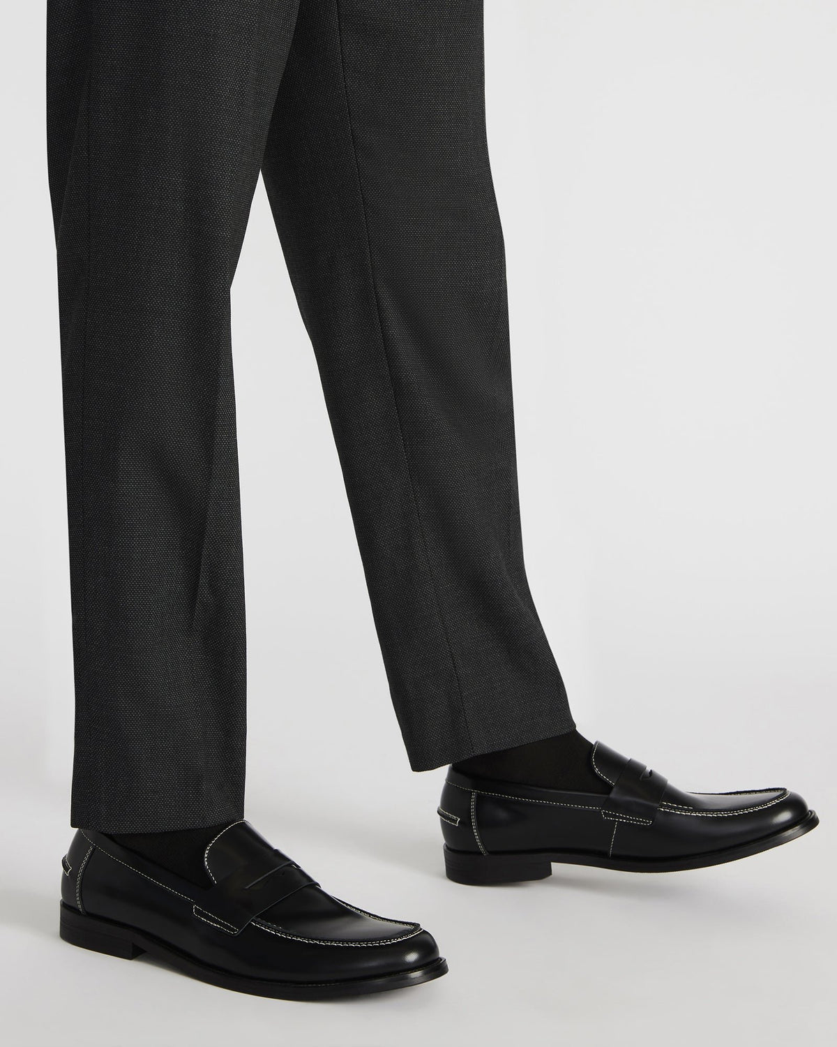 NATAN Black Leather Slip-On Dress Loafer | Men's Loafers | Steve Madden