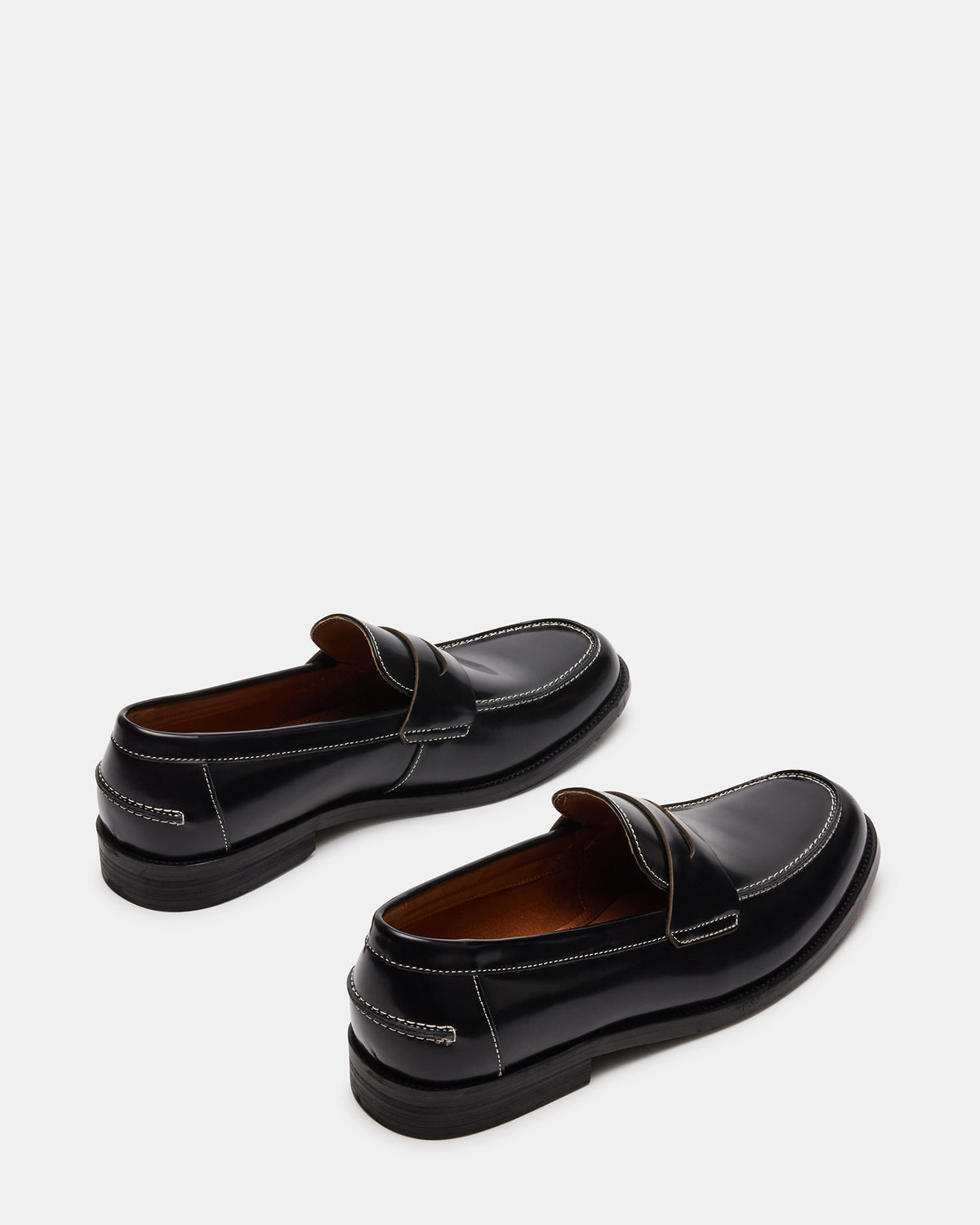 NATAN Black Leather Slip-On Dress Loafer | Men's Loafers | Steve Madden