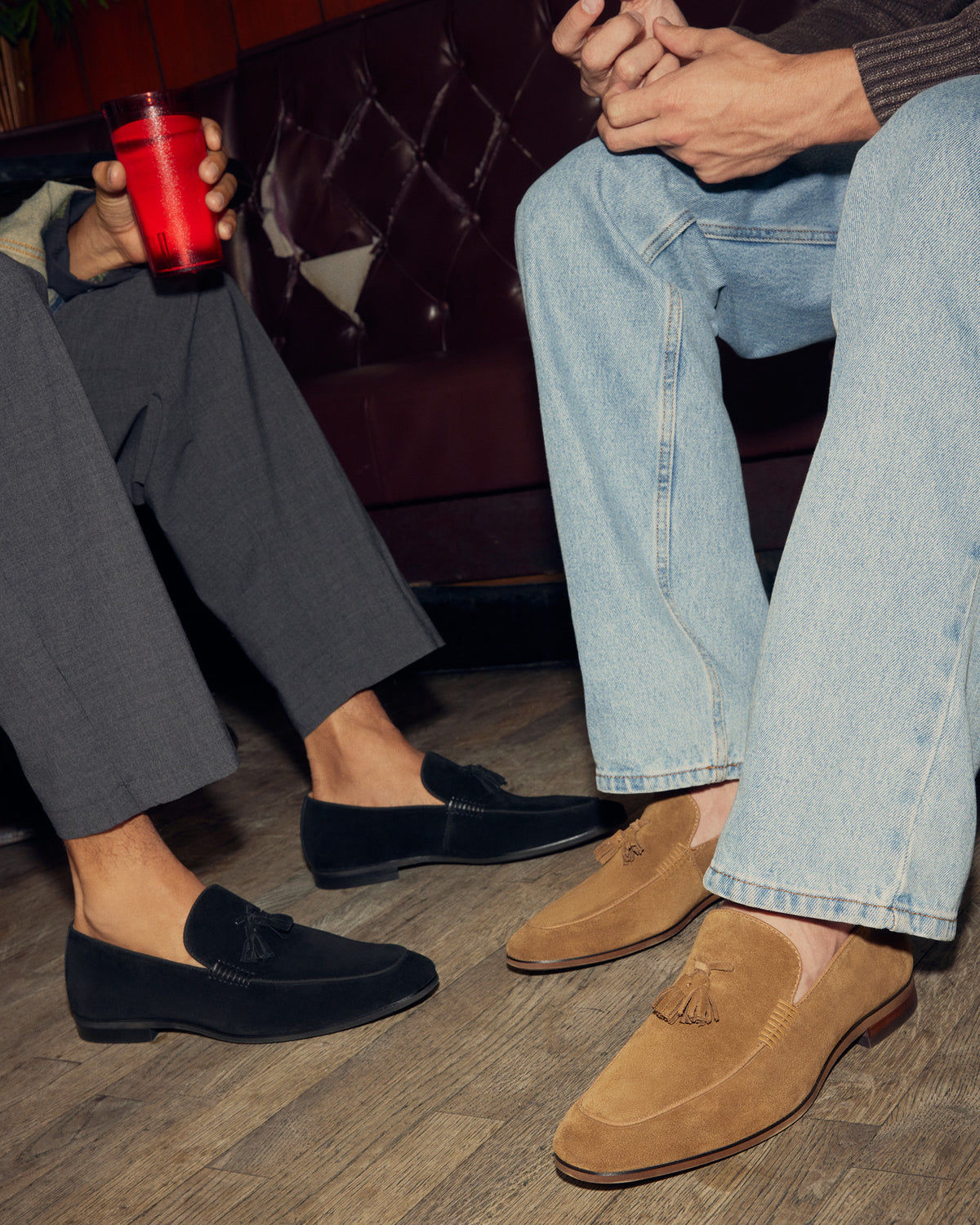 ONDRE Tan Suede Tassel Slip-On Men's Loafer | Steve Madden