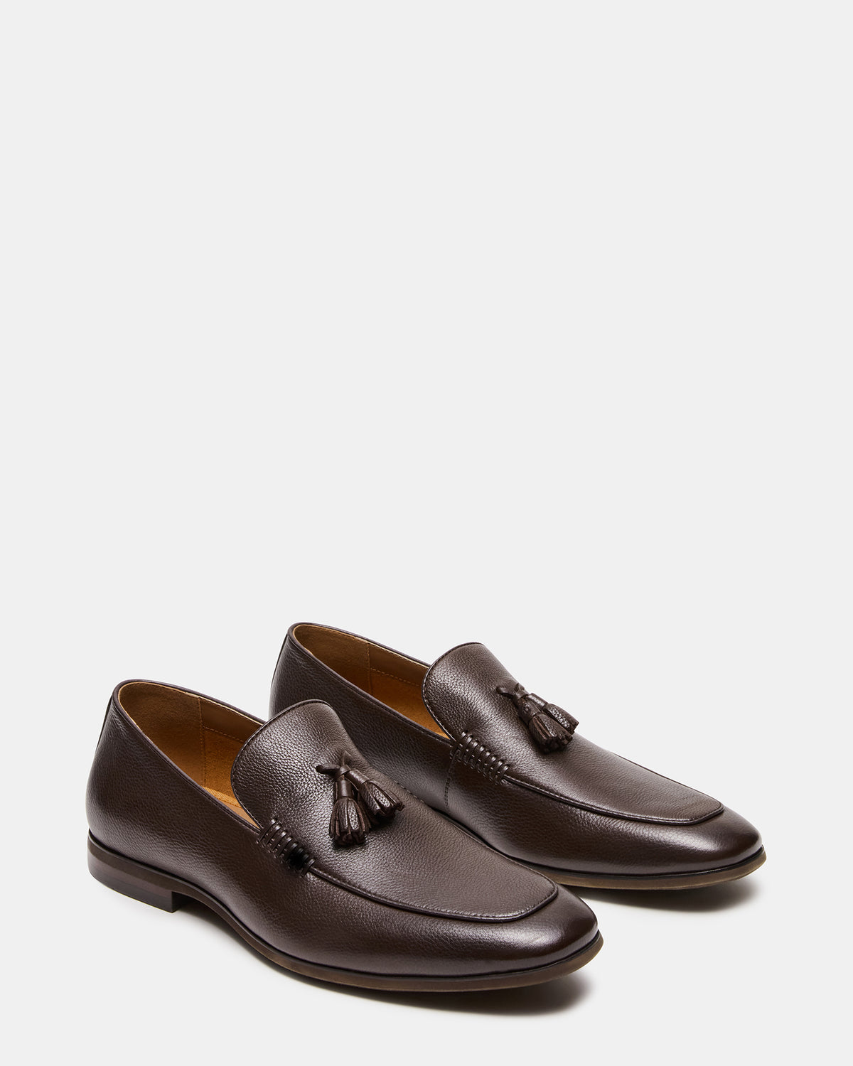 ONDRE Brown Leather Tassel Slip-On Men's Loafer | Steve Madden