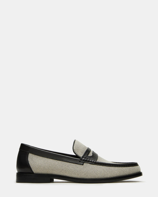 CULLEN Black/Beige Slip-On Men's Dress Loafer | Steve Madden