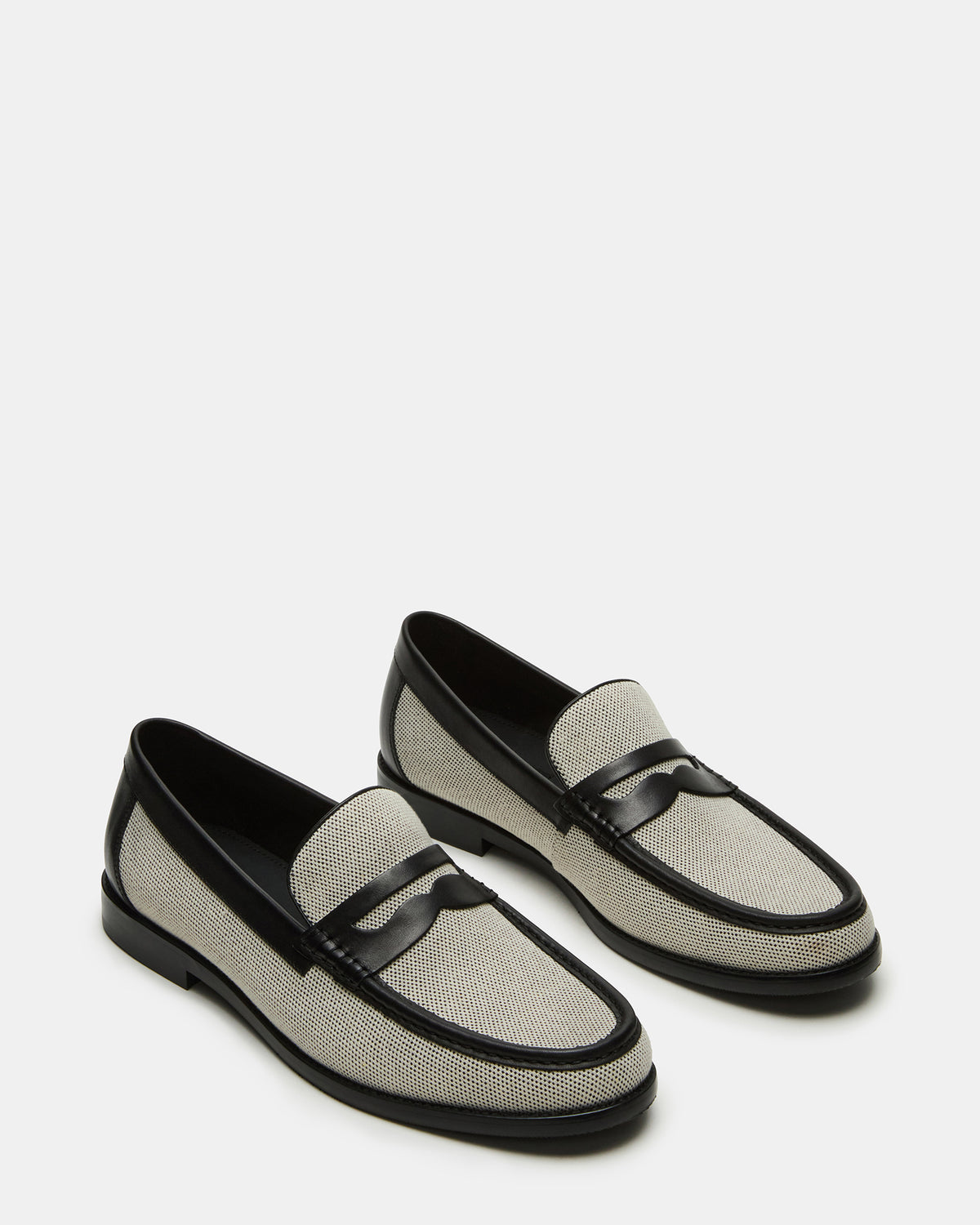 CULLEN Black/Beige Slip-On Men's Dress Loafer | Steve Madden
