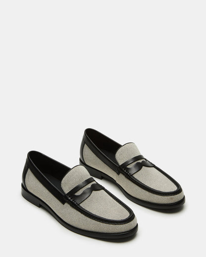 CULLEN Black/Beige Slip-On Men's Dress Loafer | Steve Madden