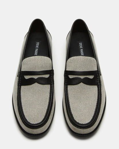 CULLEN Black/Beige Slip-On Men's Dress Loafer | Steve Madden