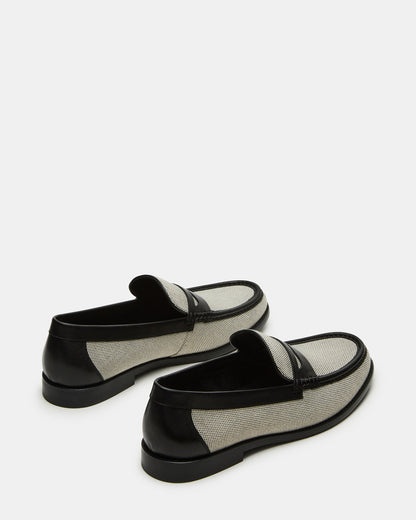 CULLEN Black/Beige Slip-On Men's Dress Loafer | Steve Madden