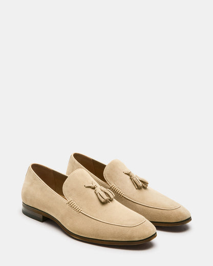 ONDRE Sand Suede Tassel Slip-On Men's Loafer | Steve Madden