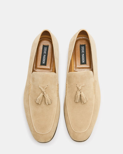 ONDRE Sand Suede Tassel Slip-On Men's Loafer | Steve Madden