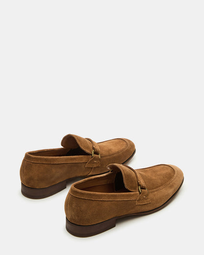HEROLF Tobacco Suede Square-Toe Slip-On Men's Loafer | Steve Madden