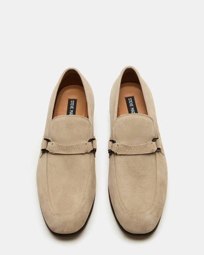 HEROLF Sand Suede Square-Toe Slip-On Men's Loafer | Steve Madden