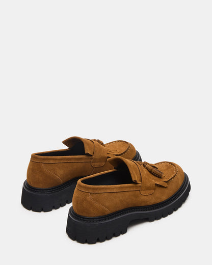 ZEV Tan Suede Lug Sole Dress Men's Loafer | Steve Madden