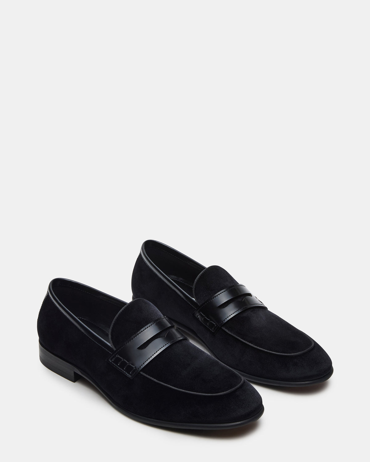 YARDLY Black Velvet Slip-On Men's Dress Loafer | Steve Madden