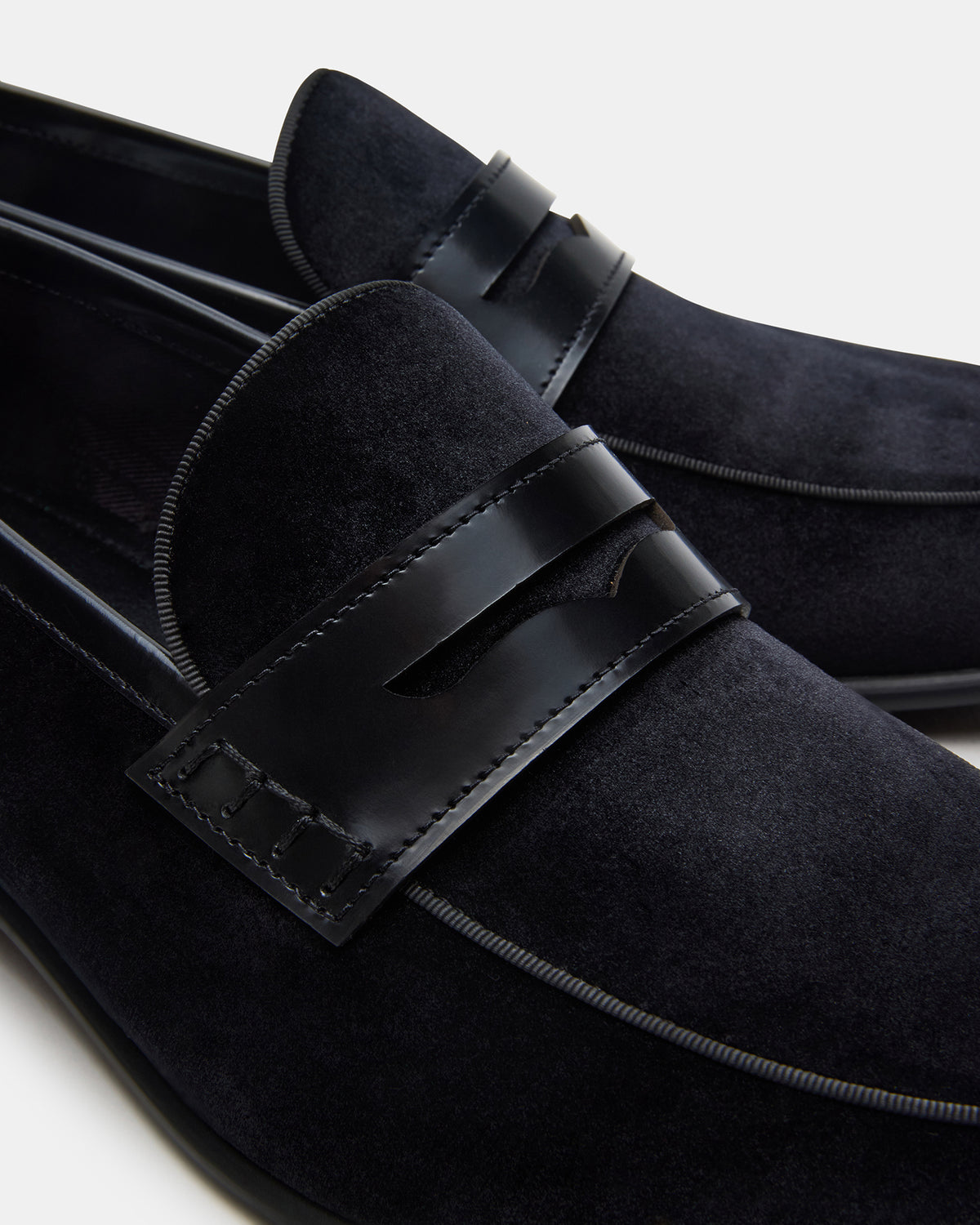 YARDLY Black Velvet Slip-On Men's Dress Loafer | Steve Madden