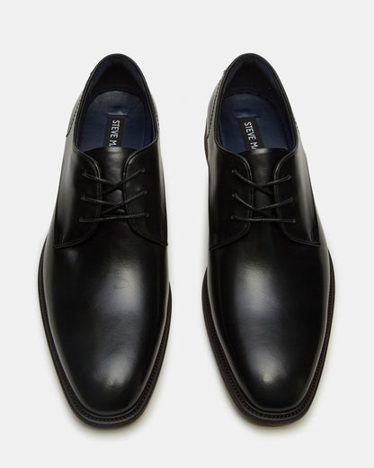LELAND Black Leather Lace-Up Men's Dress Shoe | Steve Madden