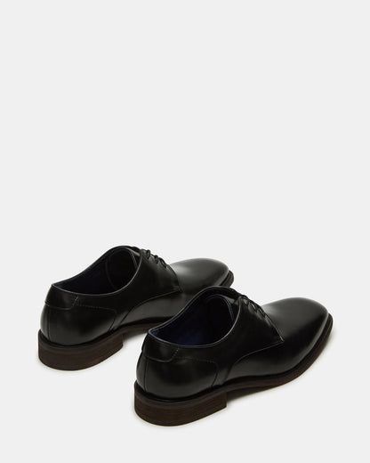 LELAND Black Leather Lace-Up Men's Dress Shoe | Steve Madden