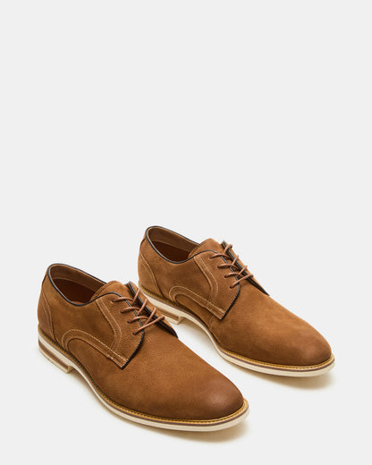 ALVAREZ Tan Nubuck Lace-Up Men's Dress Shoe | Steve Madden
