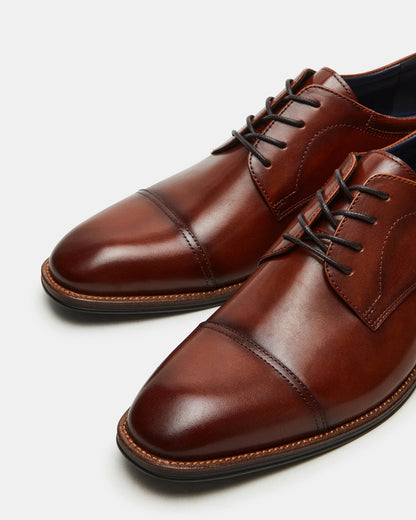 HASEN Tan Leather Men's Lace-Up Dress Shoe | Steve Madden