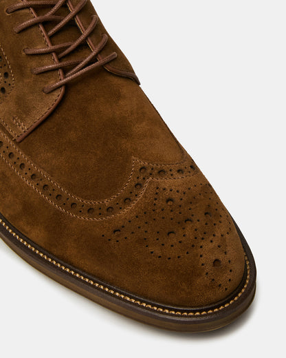 ESTEBAN Cognac Lace-Up Perforated Oxford Men's Dress Shoe | Steve Madden
