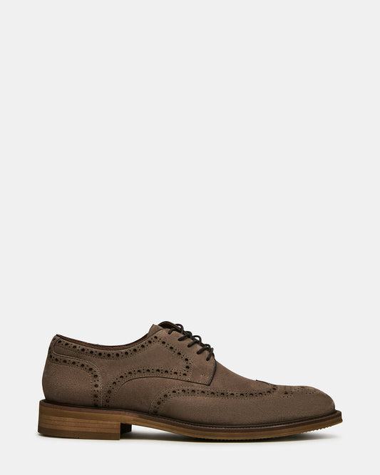 ESTEBAN Grey Lace-Up Perforated Oxford Men's Dress Shoe | Steve Madden
