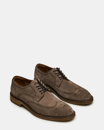 ESTEBAN Grey Lace-Up Perforated Oxford Men's Dress Shoe | Steve Madden