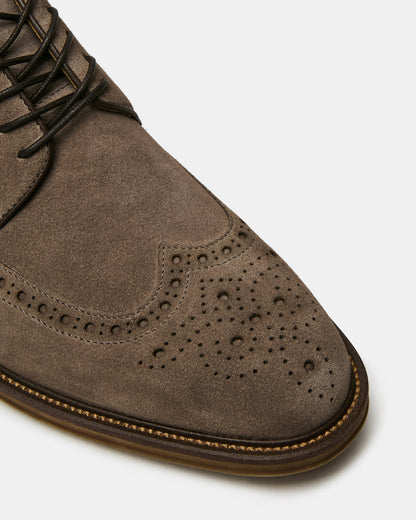 ESTEBAN Grey Lace-Up Perforated Oxford Men's Dress Shoe | Steve Madden