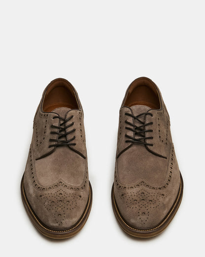 ESTEBAN Grey Lace-Up Perforated Oxford Men's Dress Shoe | Steve Madden