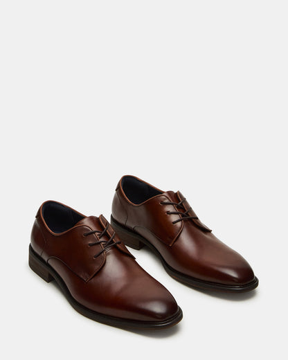 LELAND Tan Leather Lace-Up Men's Dress Shoe | Steve Madden