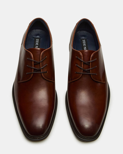 LELAND Tan Leather Lace-Up Men's Dress Shoe | Steve Madden