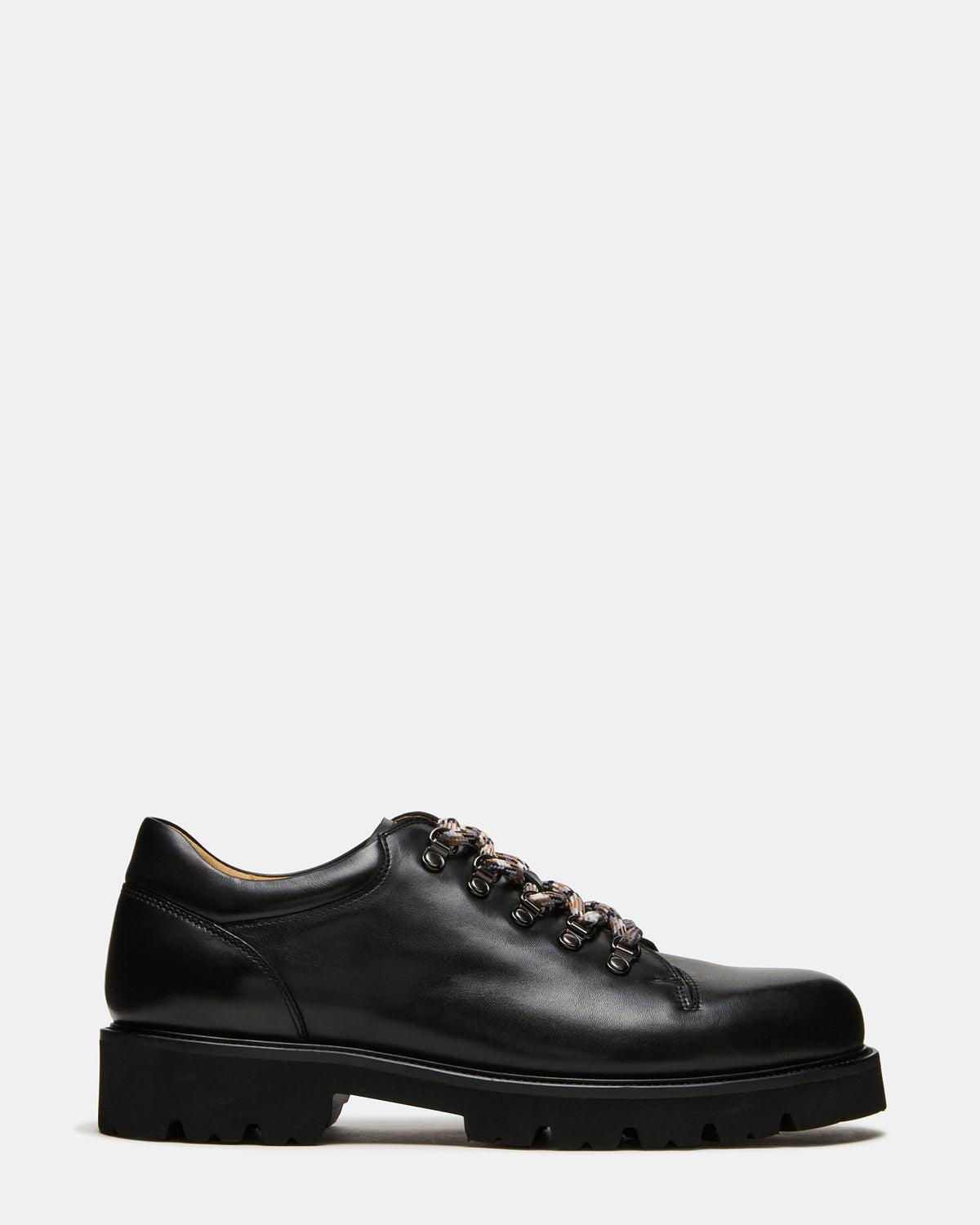 TURBO Black Leather Lace-Up Dress Shoe | Steve Madden