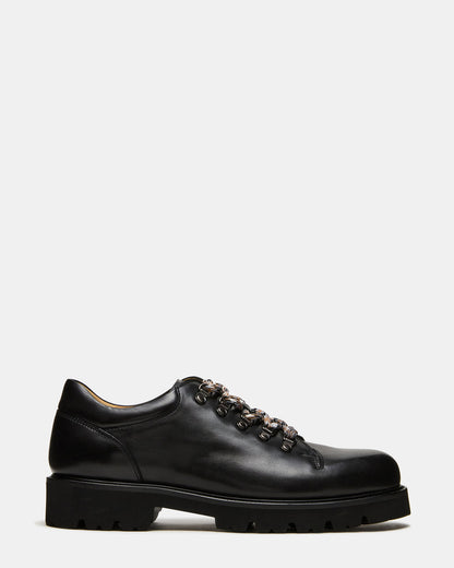 TURBO Black Leather Lace-Up Dress Shoe | Steve Madden