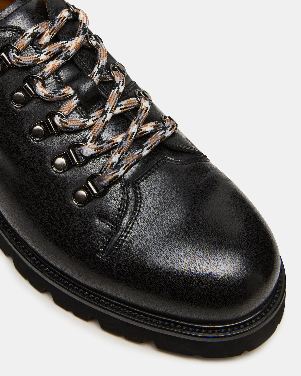 TURBO Black Leather Lace-Up Dress Shoe | Steve Madden