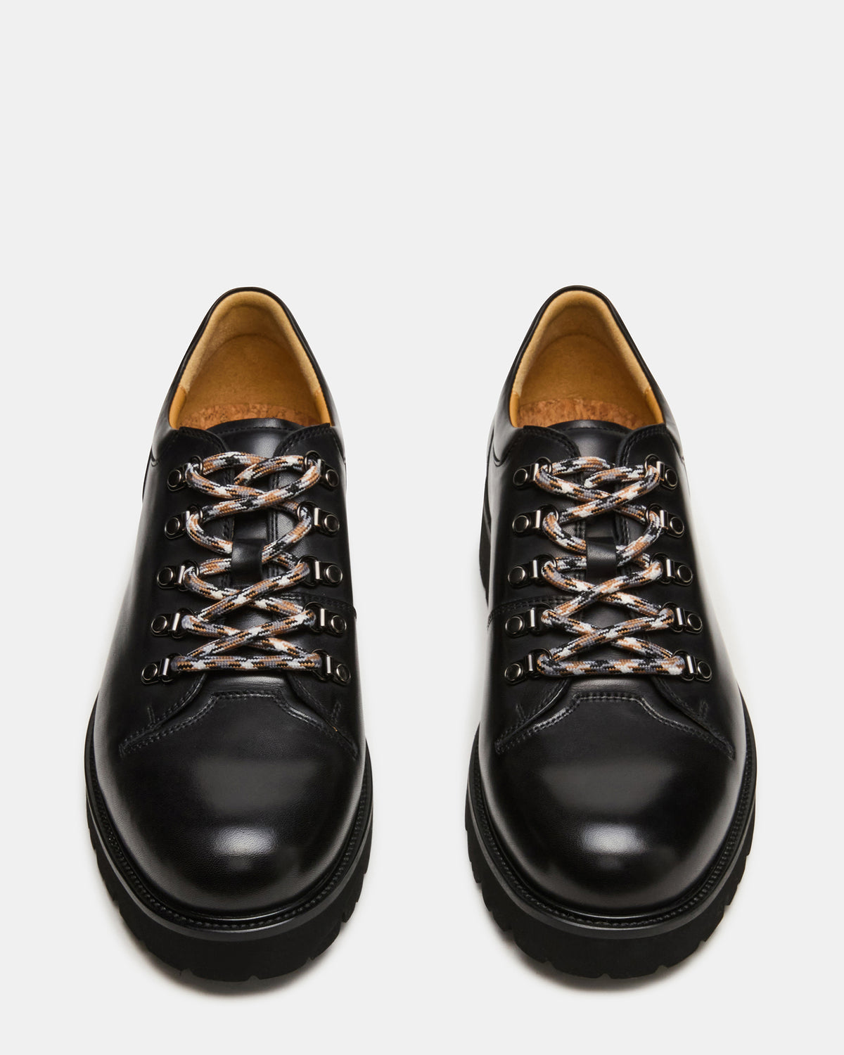 TURBO Black Leather Lace-Up Dress Shoe | Steve Madden