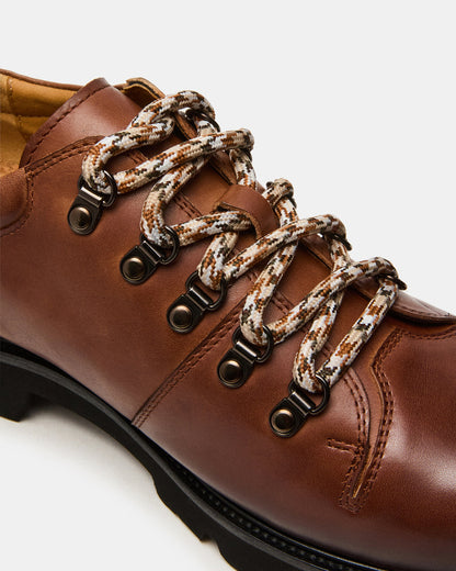 TURBO Dark Tan Lace-Up Dress Shoe | Steve Madden